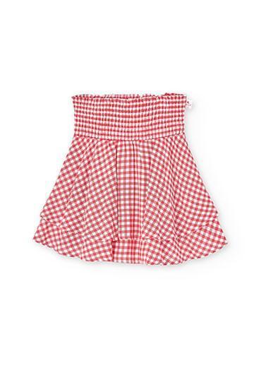 Smocked Gingham Twirl Skirt