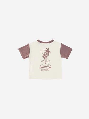 Contrast Short Sleeve Tee Mahalo