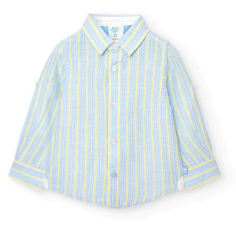 Linen Blend Striped Shirt