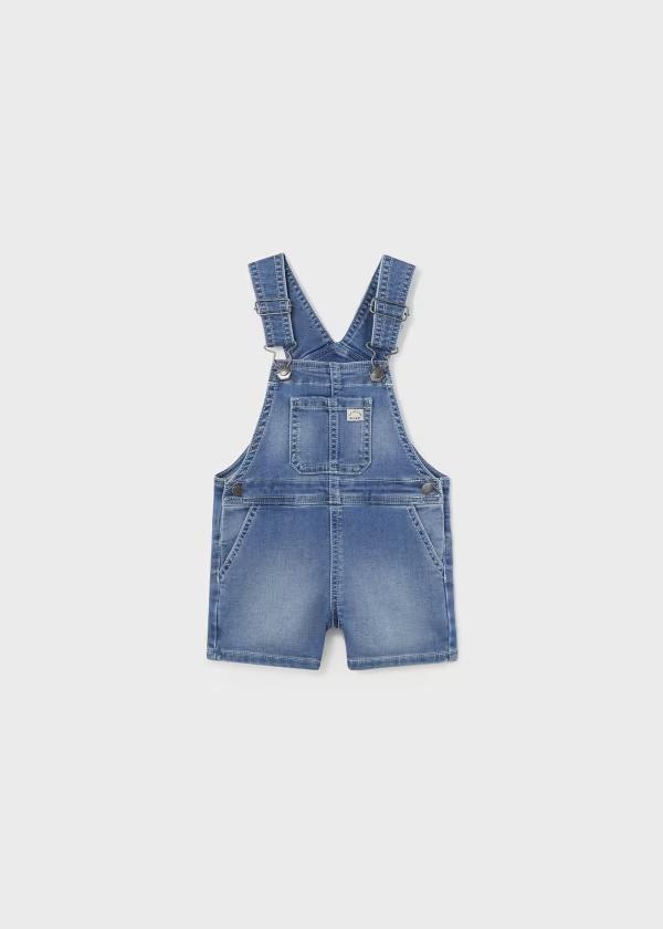 Soft Denim Short Overall