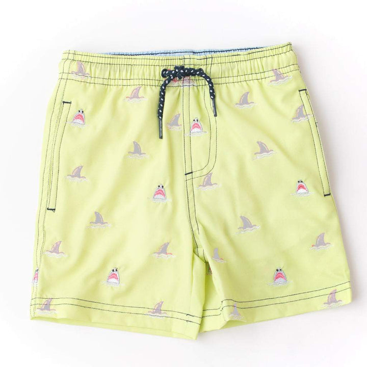 Citron Sharks Swim Trunks