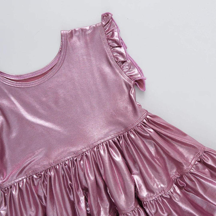 Light Pink Lame Polly Dress