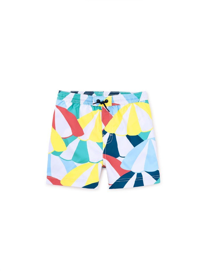 Beach Umbrellas Shortie Swim Trunks