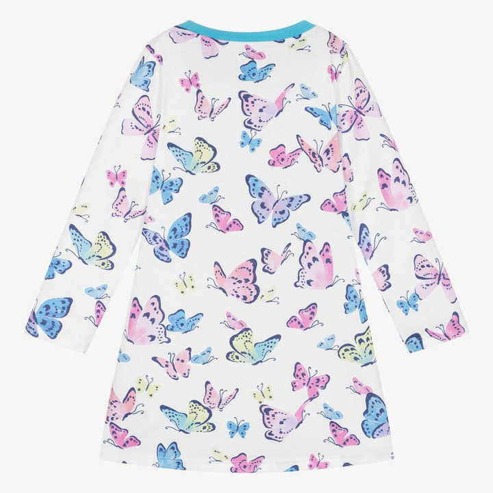 Big Butterflies Long Sleeve Night Dress