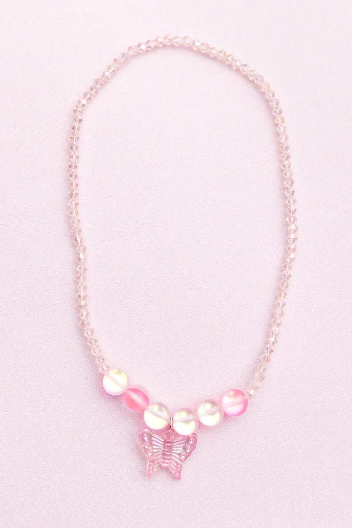 Holo Pink Crystal Necklace