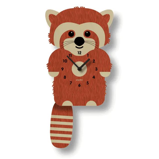 Red Panda Pendulum Clock