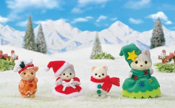 Calico Critters Happy Christmas Friends, Limited Edition Seasonal Holiday Set