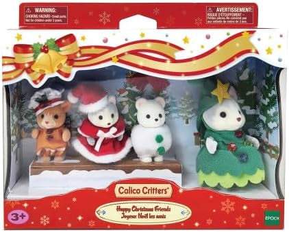 Calico Critters Happy Christmas Friends, Limited Edition Seasonal Holiday Set