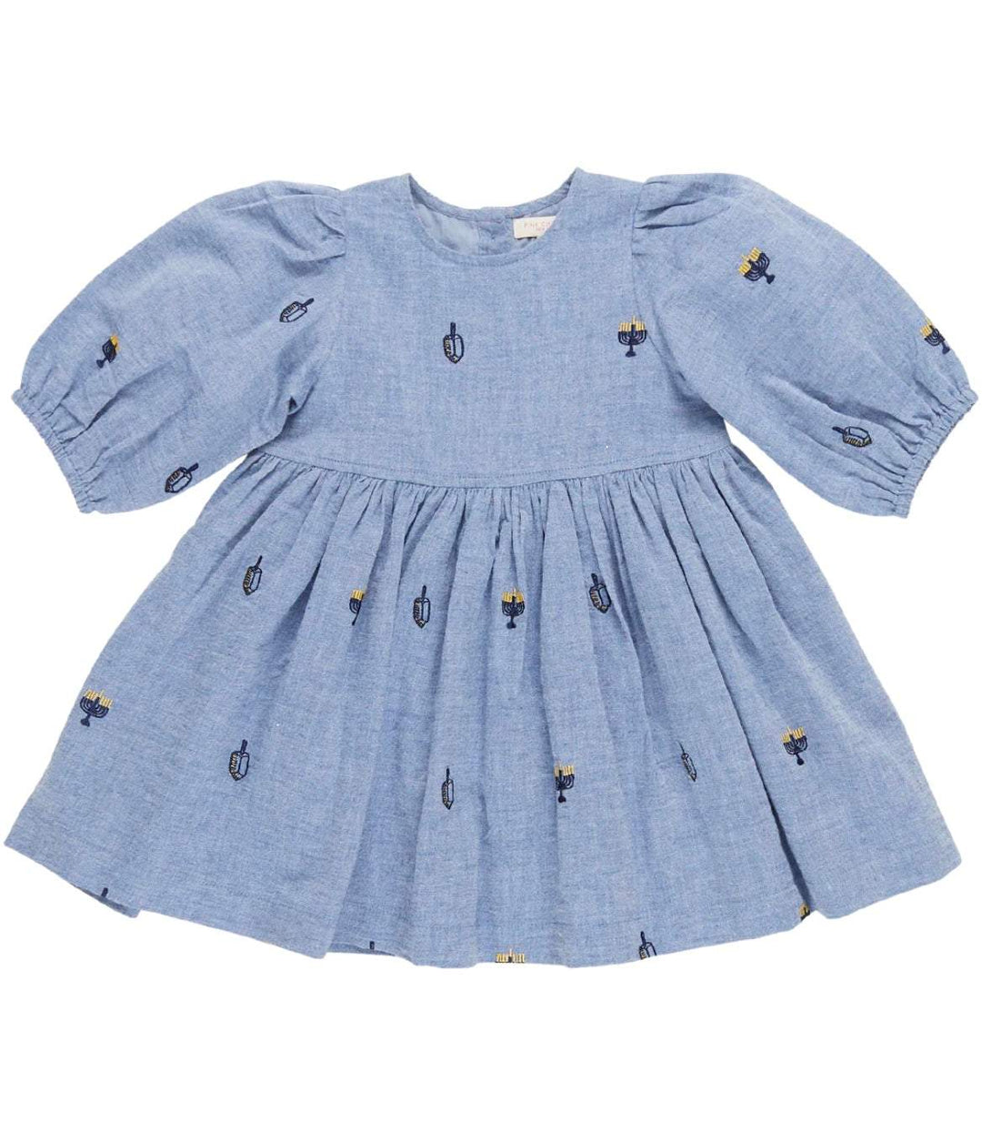 Girls Brooke Dress - Hanukkah Embroidery