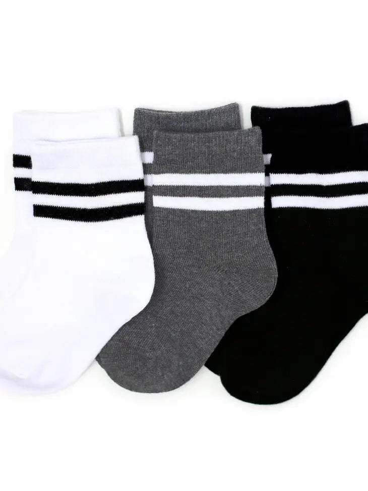 Monochrome Stripe 3pack of socks