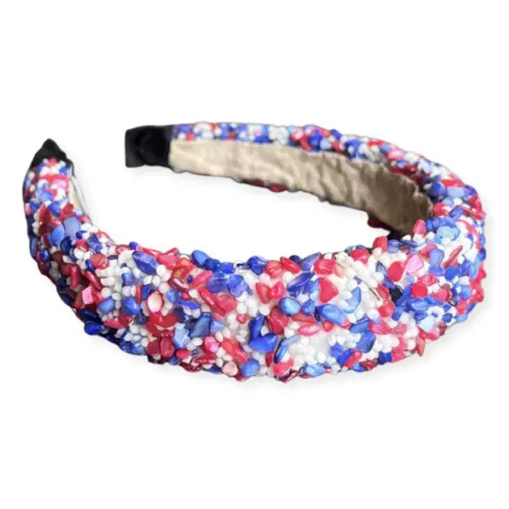Patriotic Couture Stone Confetti Headband
