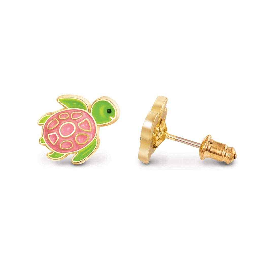 Enamel Stud Earrings