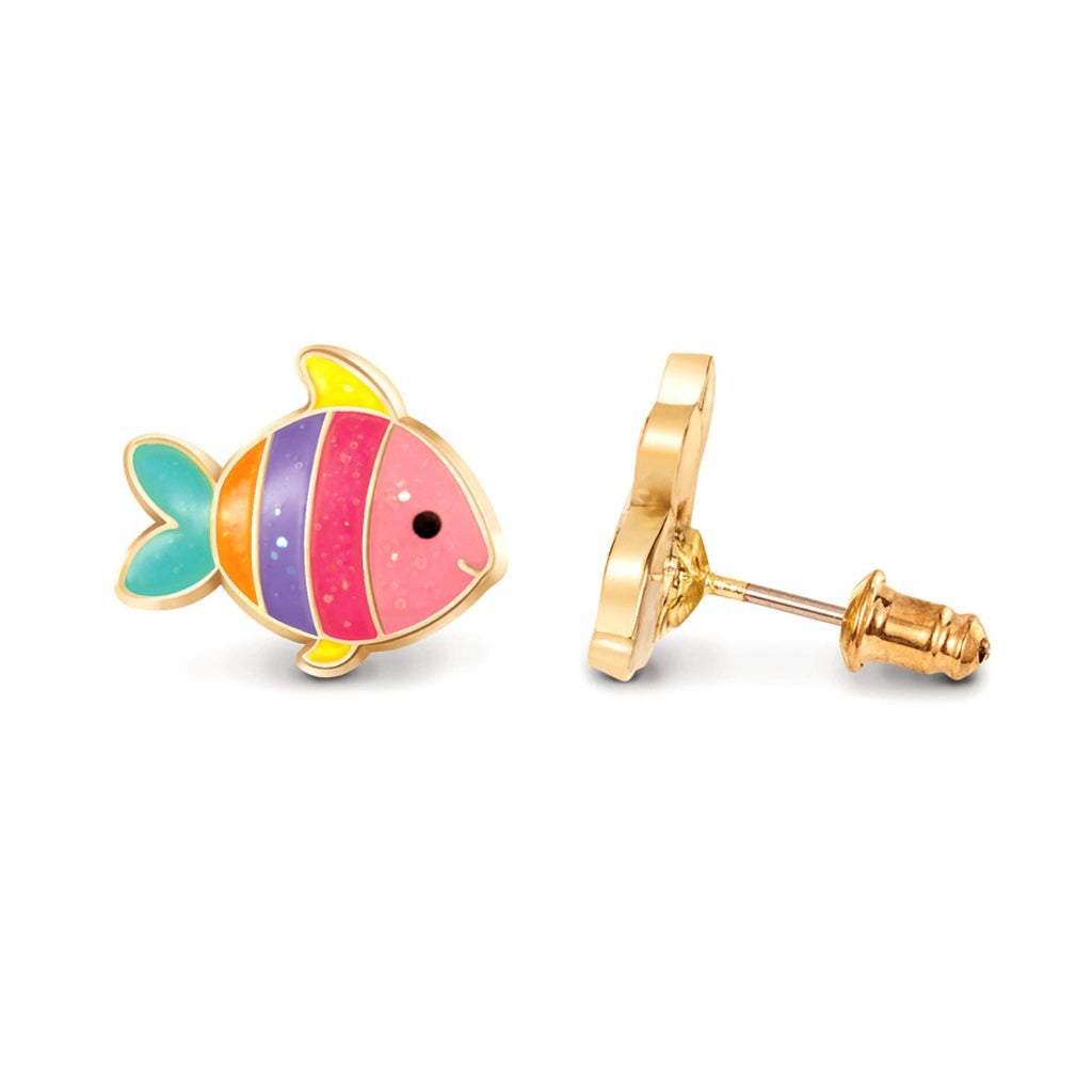 Enamel Stud Earrings