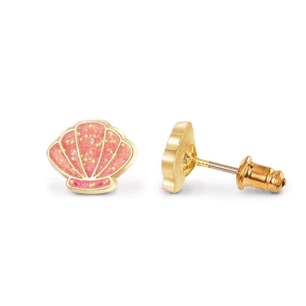 Enamel Stud Earrings