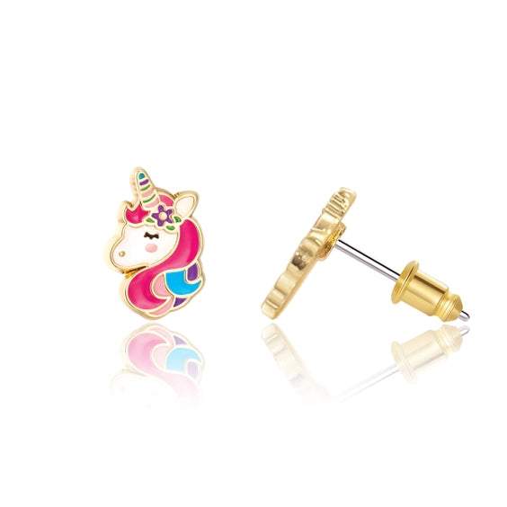 Enamel Stud Earrings