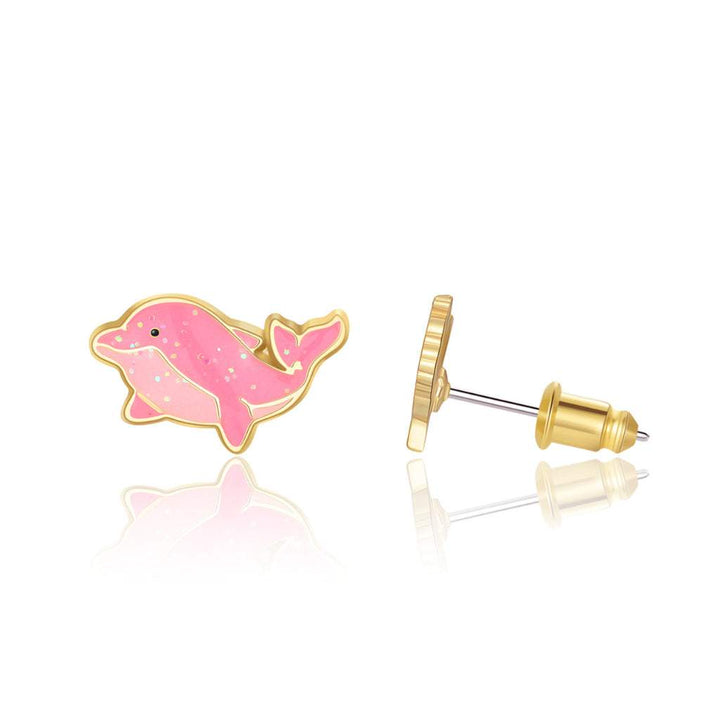 Enamel Stud Earrings