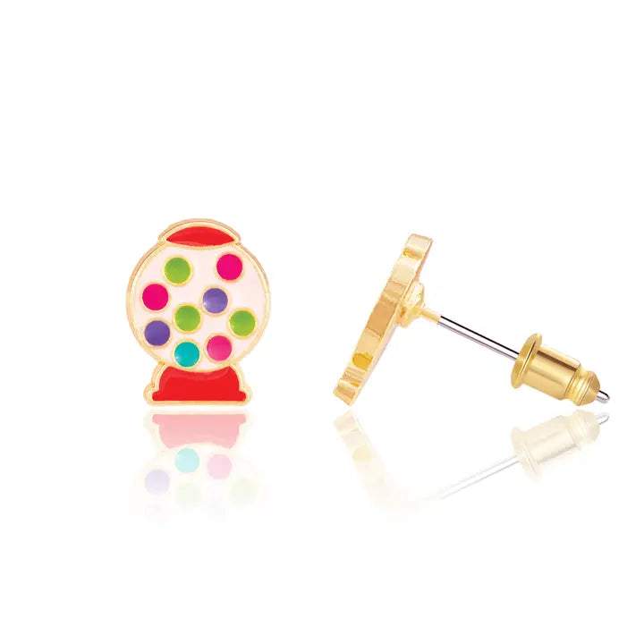 Enamel Stud Earrings