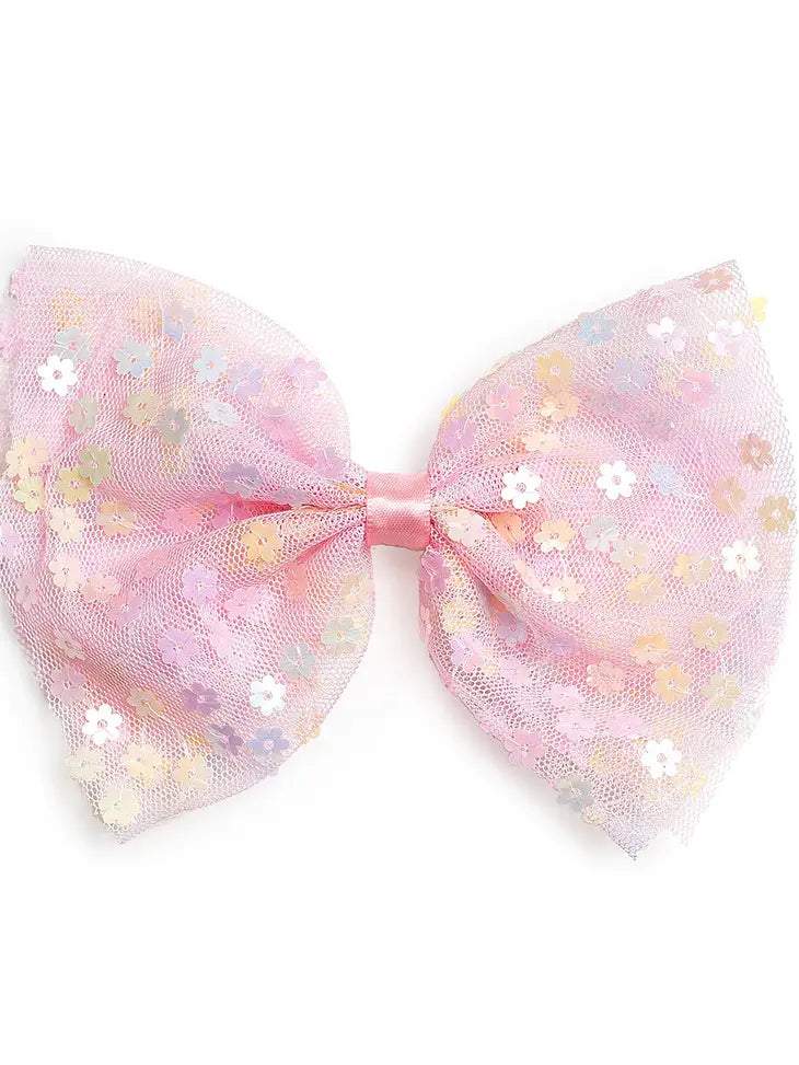 Confetti Flower Bow Clip