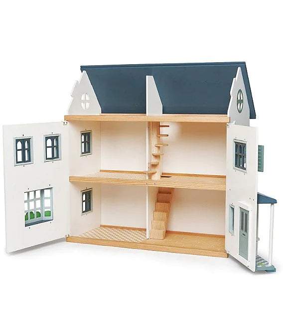 Dovetail cottage wooden dollhouse