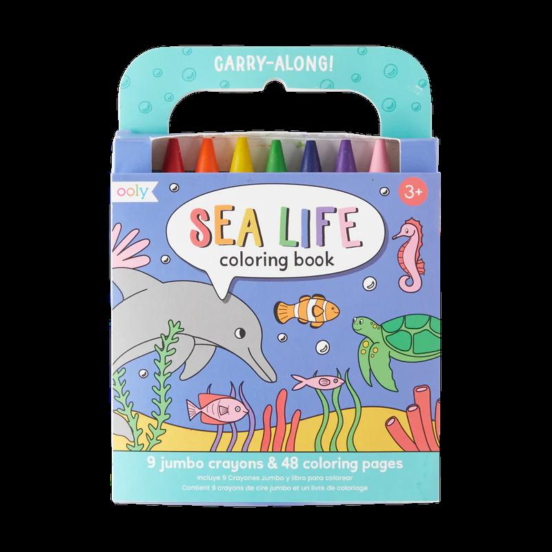 Carry along coloring book set - sea life