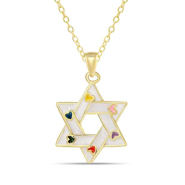 Lily Nily Star of David Pendant White