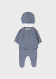 3 piece Knit Set in Dusty Blue