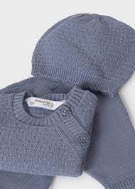 3 piece Knit Set in Dusty Blue