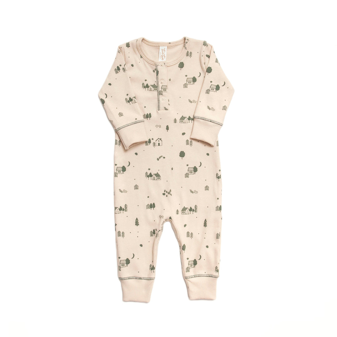 Tiny Green House Henley Romper