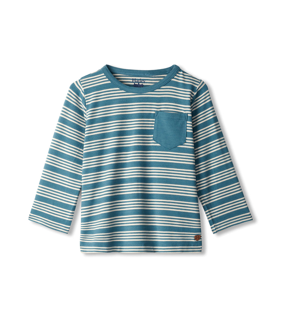 Blue Stone Striped Longsleeve Bamboo Tee