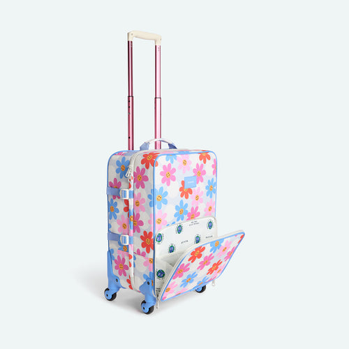 Logan Carry-On Suitcase Daisies