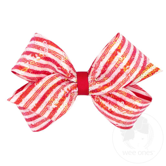 Holiday Stripe Bow