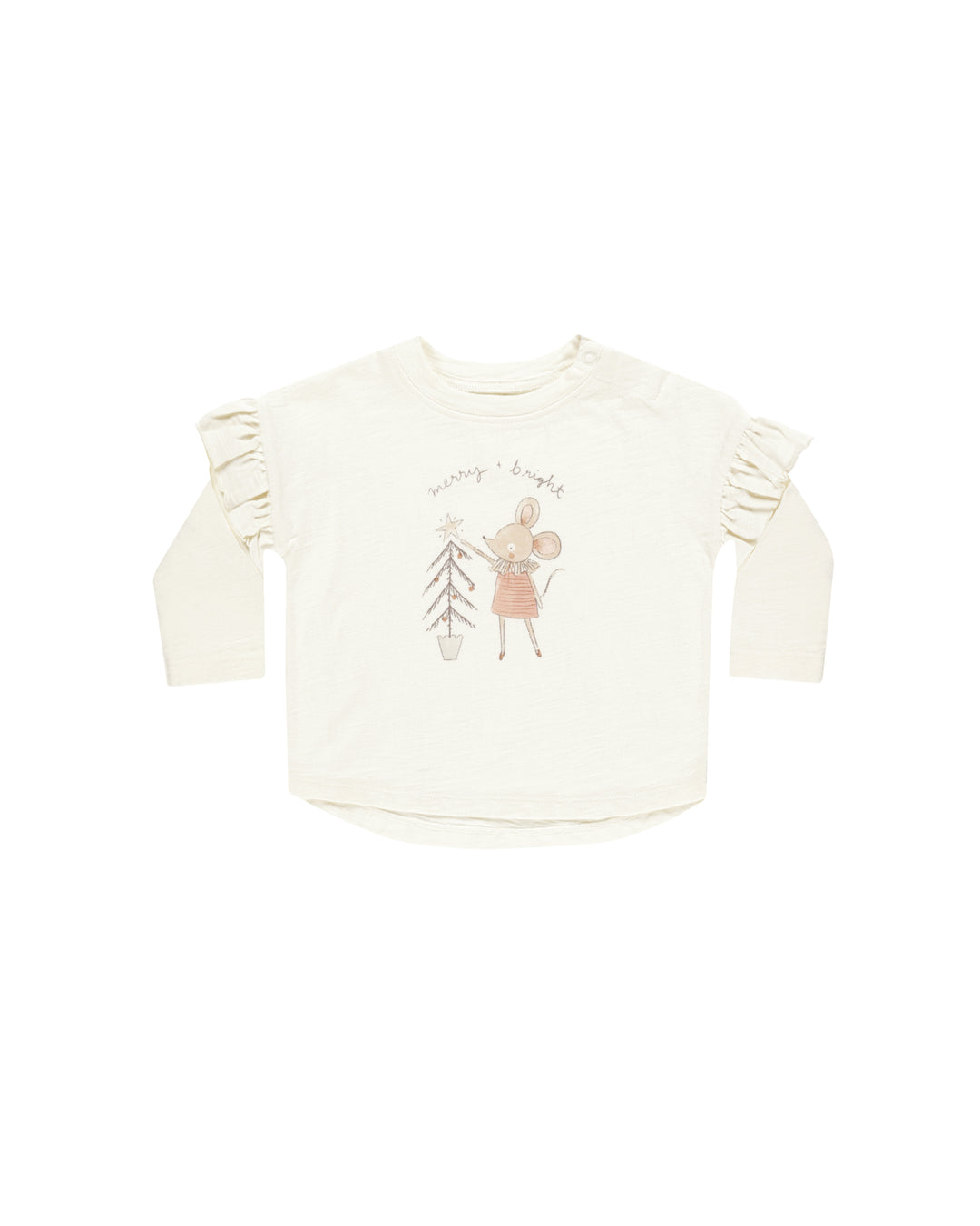 Mouse Ruffle Long Sleeve Tee