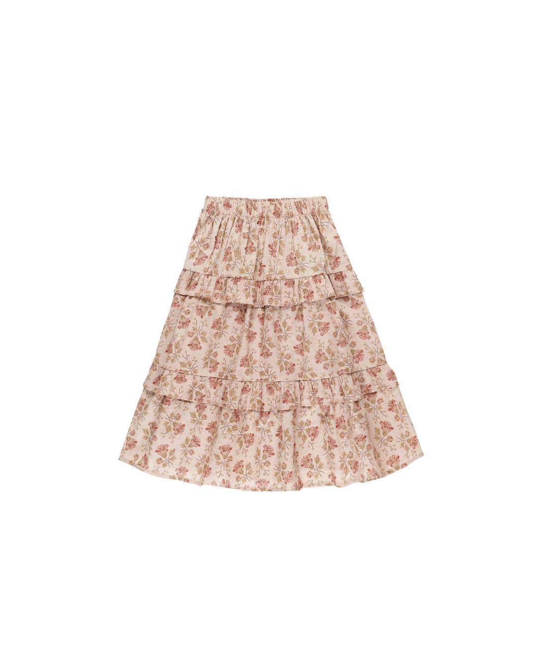 French Garden Ruffled Midi Skirt