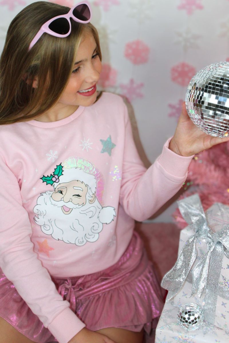 Santa Sequin Graphic Long Sleeve