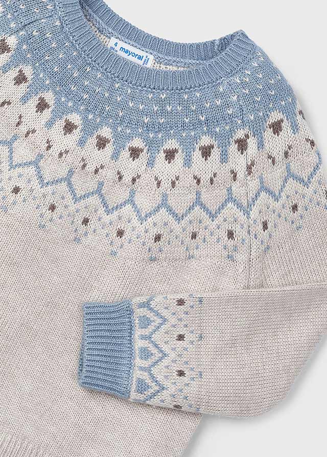 Jacquard Border Sweater