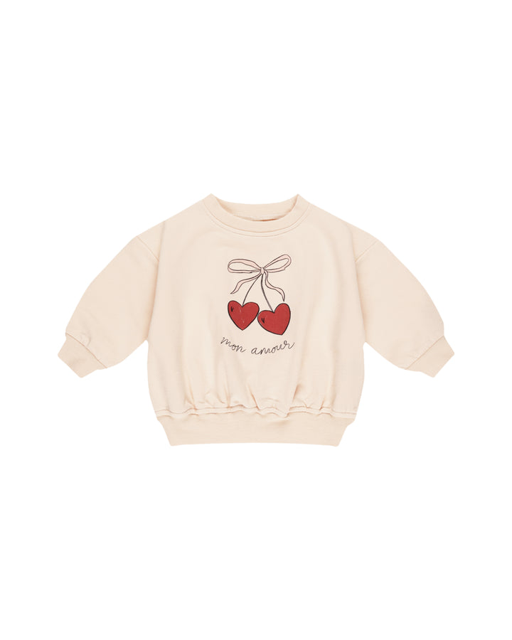 Mon Amour Relaxed Fleece Sweatshirt