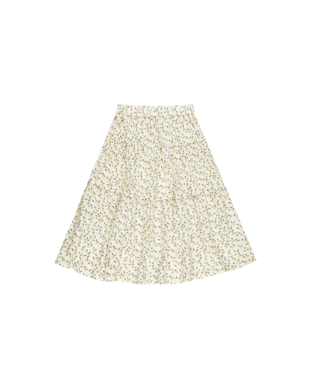 Tiered Midi Skirt Lemons