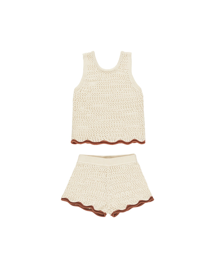 Crochet Tank Set Natural