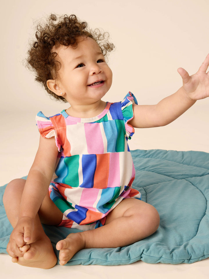 Capacabana Tile Flutter Baby Romper