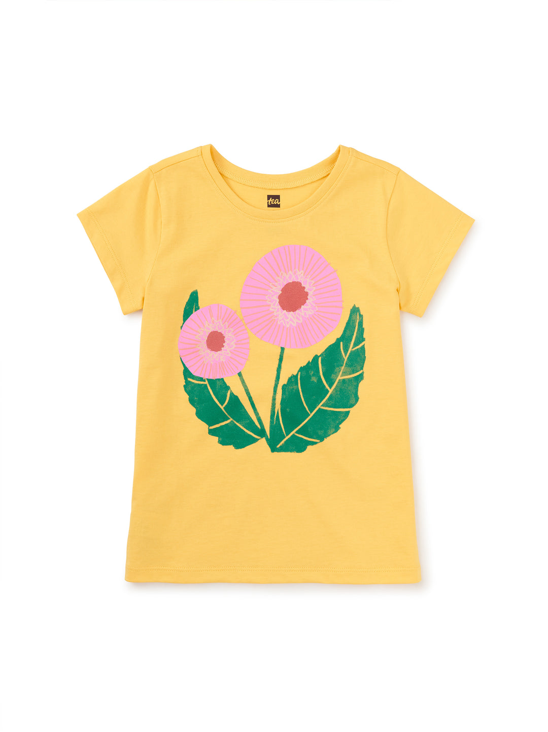 Button Flower Graphic Tee