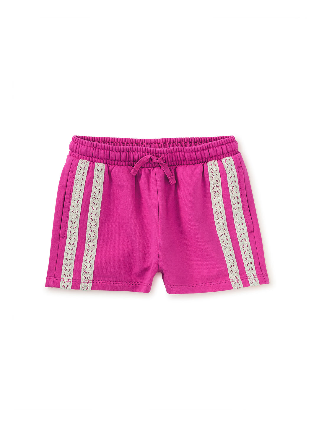 Crochet Sporty Shorts in Flambe