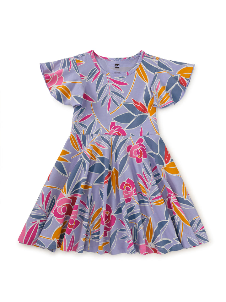 Tropical Gardenias Flutter Twirl Dress