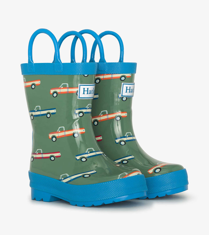 Big Trucks Rain Boots with Handles