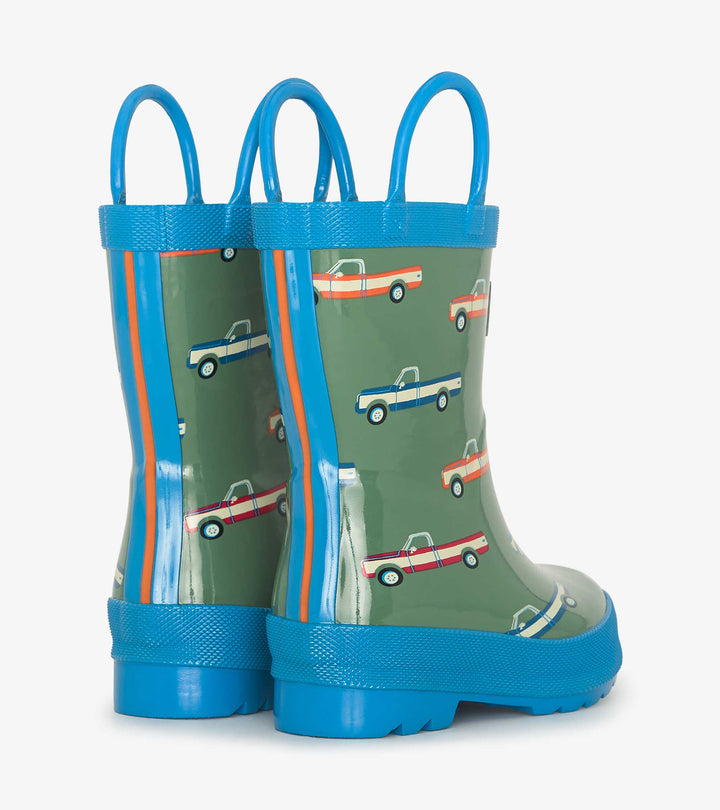Big Trucks Rain Boots with Handles