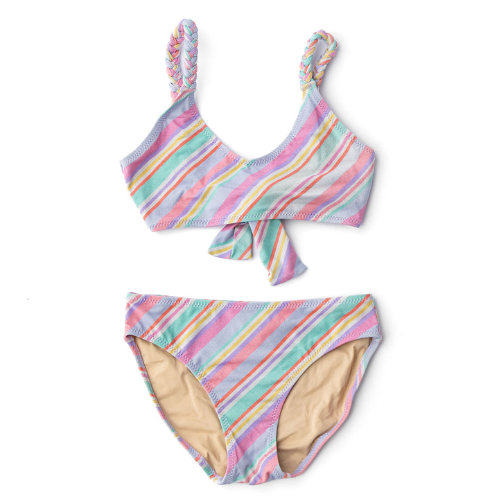 Shimmer Diagonal Stripe Tie Bikini