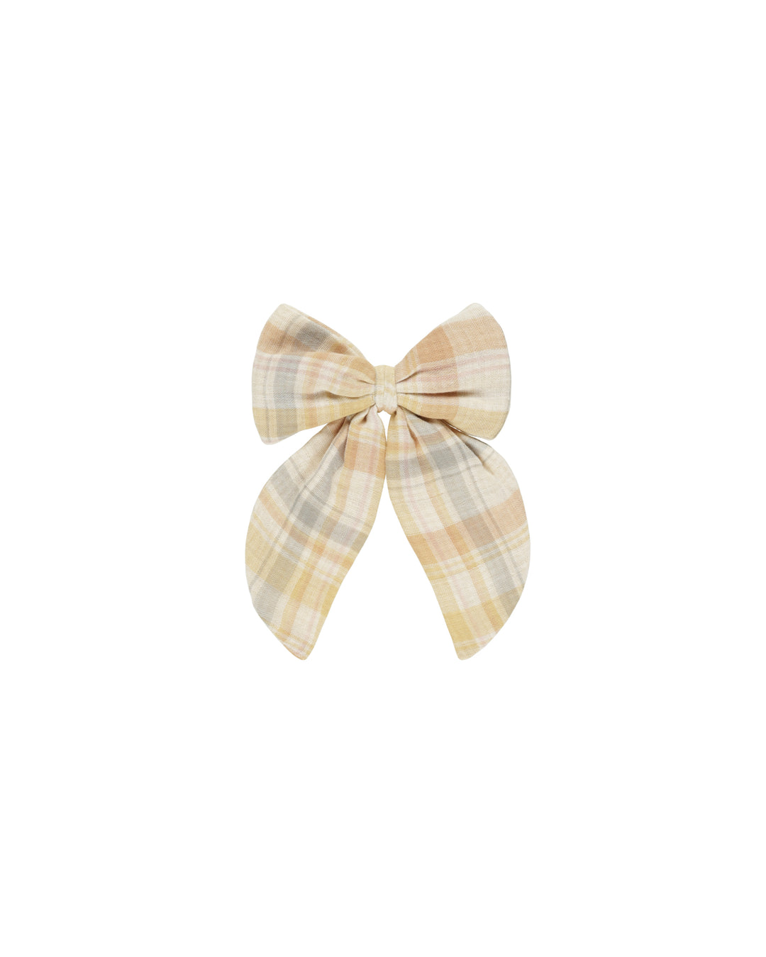 Oversized Bow Pastel Plaid