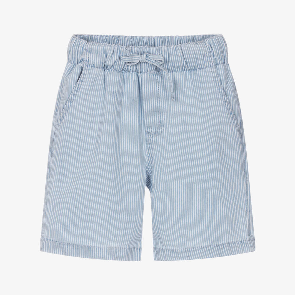 Casual Pinstripe Bermuda Shorts