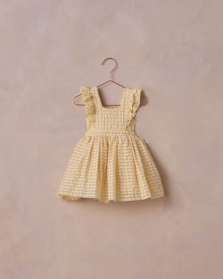 Provence Dress Lemon Check