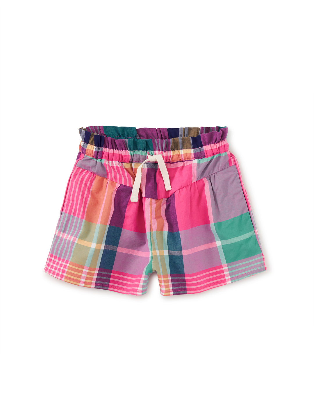 Carnival Rainbow Plaid Flutter Shorts