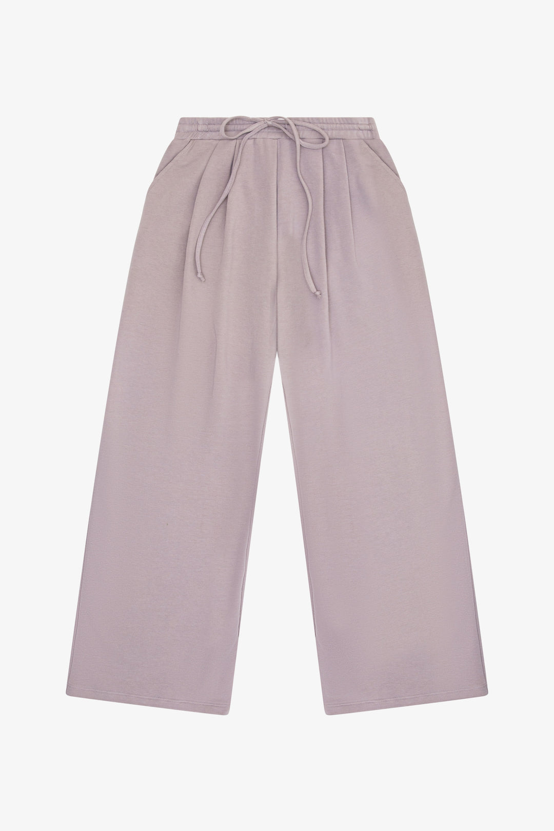 French Terry Wide Leg Pant Cobblestone